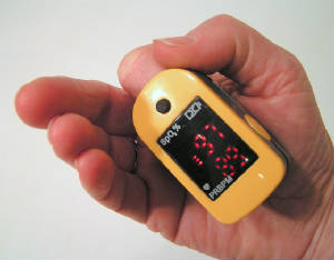 Fingertip Pulse Oximeters monitor for hypoxia